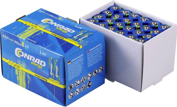 Produktbild Conrad energy Micro-Batterien, 24 gratis, 3 Sets zum Preis von 2 Sets (1.50 V)