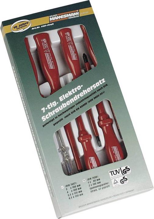 Produktbild Voltcraft Zweipoliger Spannungsprüfer + VDE Schraubendreher-Set + Tasche (CAT III 1000V, CAT IV 600V)