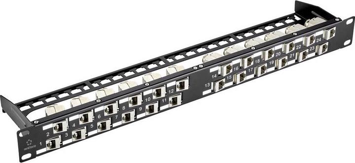 Image du produit Renkforce Panneau de brassage Rnekforce modulaire 24 ports Keystone modulaire 45°