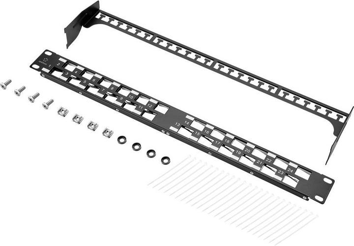 Image du produit Renkforce Panneau de brassage Rnekforce modulaire 24 ports Keystone modulaire 45°