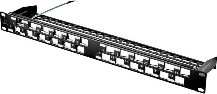 Image du produit Renkforce Panneau de brassage Rnekforce modulaire 24 ports Keystone modulaire 45°