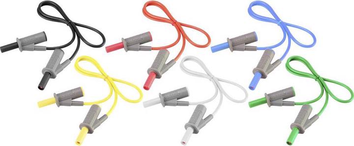 Actual product image Voltcraft Highly flexible test leads SET 0.25 m 1000 V, 600 V 10 A