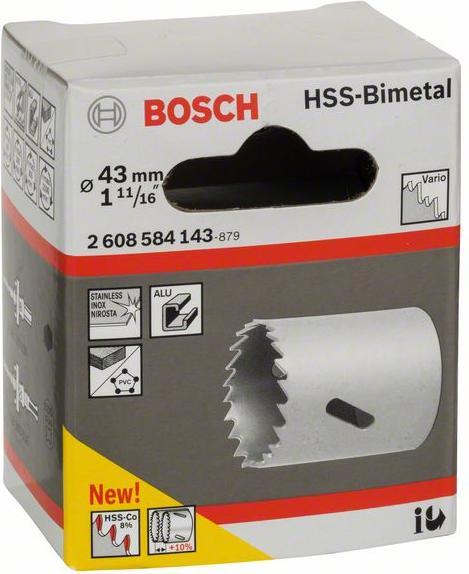 Image du produit Bosch Professional Zubehör Scie cloche bimétallique HSS pour adaptateur standard, 43 mm, 1 11/16 pouce (43 mm)