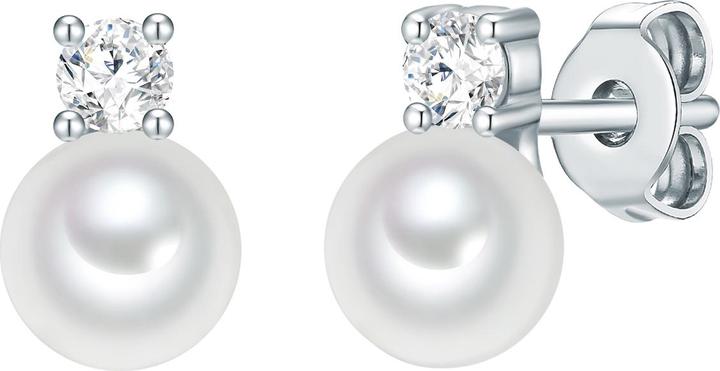 Trilani Damen Sterling Silber Zirkonia Süsswasser-Zuchtperle silber - 31306 (Sterling Silber)
