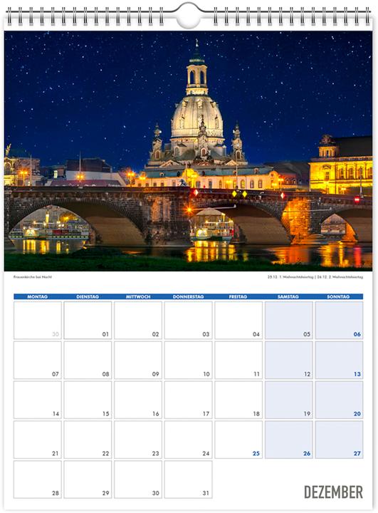 Produktbild Einschreibkalender Dresden und Schsische Schweiz 2026 (30 x 40 cm, Kein Einband, Deutsch)