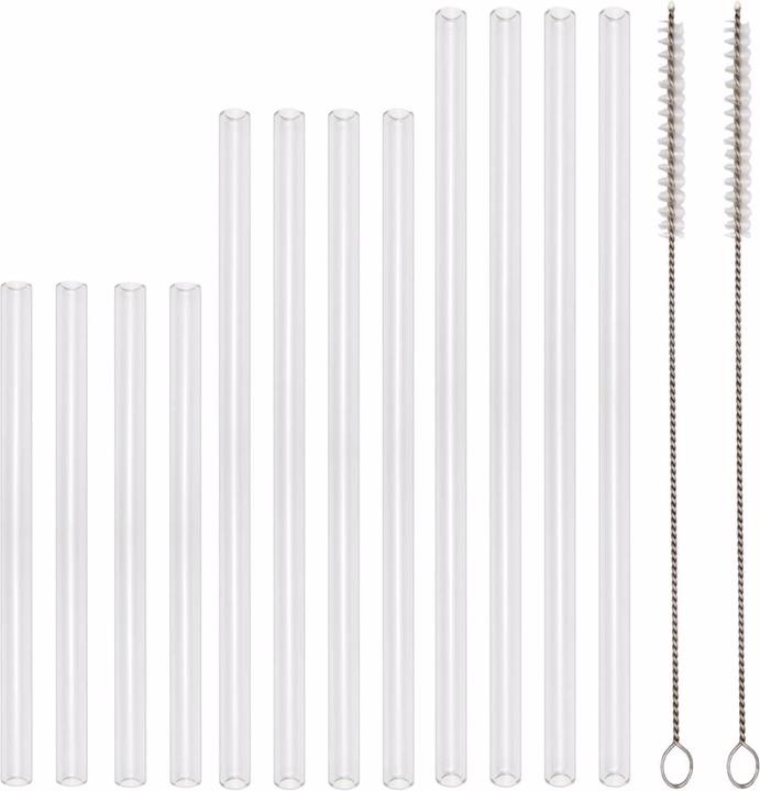 Produktbild T&N Glas Strohhalm (12 Trinkhalme, 4x15cm, 4x20cm, 4x23cm, Gerade) (12 x)