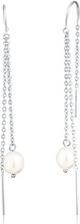 Image du produit JVD - Long silver earrings with river pearl SVLE1860X75P100