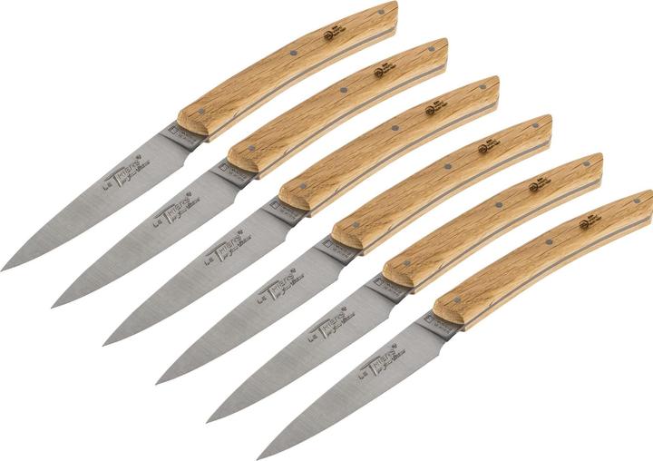 Actual product image Laguiole Jean Dubost knife set 6 pcs, oak wood (10.50 cm)