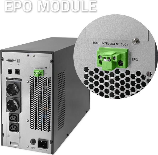 Image du produit Qoltec ZASILACZ AWARYJNY UPS 3KVA | 3000W | POWER FACTOR 1.0 | LCD | EPO | USB | ON-LINE (3 VA, 3000 W, Double convertisseur en ligne Onduleur)