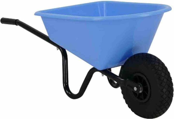 FORT Kinderschubkarre 20 l blau montiert mit PU-Rad