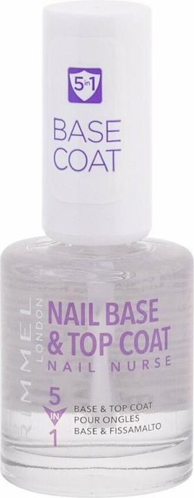 Actual product image Rimmel London Nail Nurse Base & Top Coat (Transparent, Base coat, Top coat)