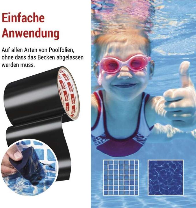 Immagine prodotto Emos Nastro di riparazione per piscine, 1 m x 100 mm, nero (100 mm)