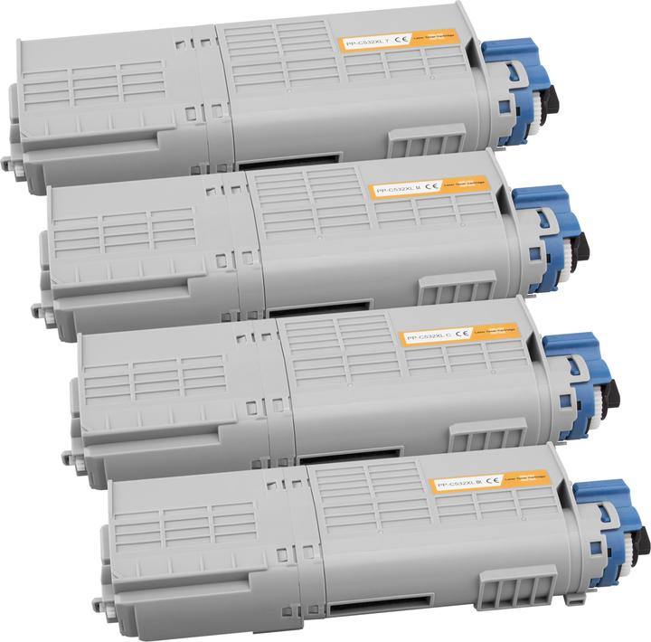 Image du produit Plutoos Oki C532 toner XXL compatible, jeu de 4 couleurs