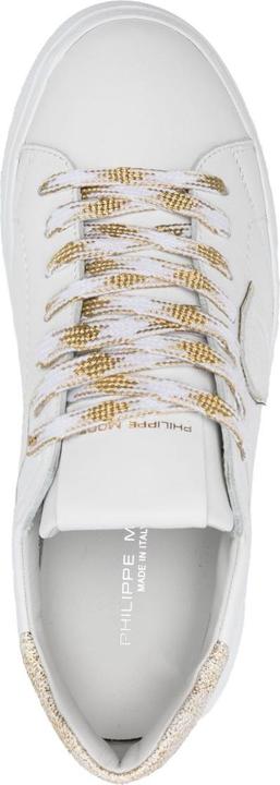 Produktbild Philippe Model temple leather sneakers color white/gold (37)