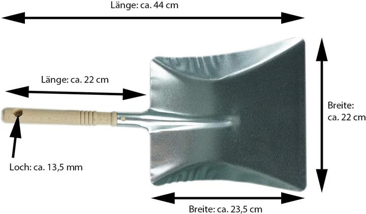 Immagine prodotto Novaliv Kehrgarnitur mit Handfeger Langer Stiel I 60 cm I Rosshaar I Kehrschaufel Set Kehrset Handkehrset (1 pz.)