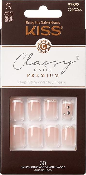 Produktbild KISS Gel nails Classy Nails Premium Gorgeous 30 pcs (L) (Kunstnägel, Blond)