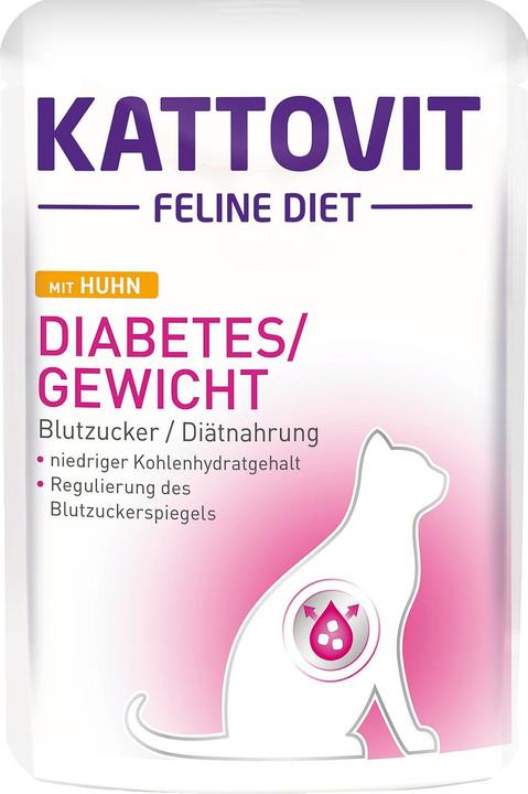 Produktbild Kattovit Feline Diet Diabetes Huhn (Adult, 1 Stk., 95 g)