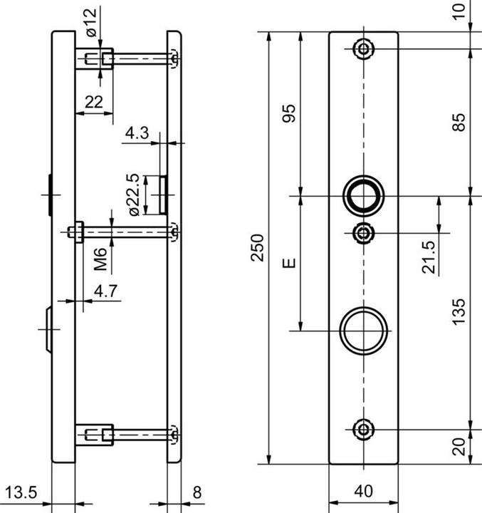 Produktbild Glutz Schutztürschild aussen 52185 glide/easyfix® (Türschildgarnitur)