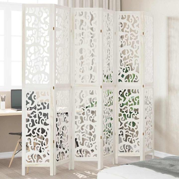Immagine prodotto VidaXL Parete divisoria per ambienti 6 pezzi in legno massiccio bianco paulownia
