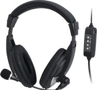 Immagine prodotto Dacomex Cuffie stereo con connessione USB, nere Comode cuffie ideali per le applicazioni multimediali. (Cablato, USB-A)