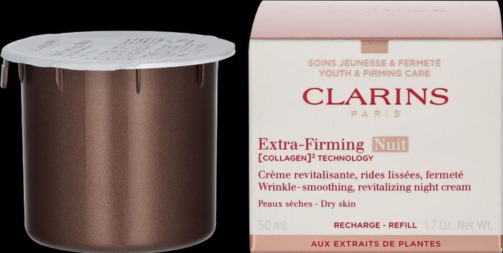 Actual product image Clarins Extra-Firming Nuit (COLLAGEN)³ TECHNOLOGY Crème Peaux sèches Refill (50 ml, Night cream)