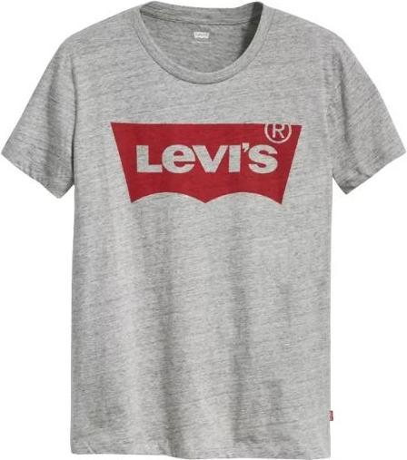 Levis THE PERFECT GRAPHIC TEE 0263 BETTER BATWING SMOKESTACK HEATHER - XS - damskie - szary (XS)