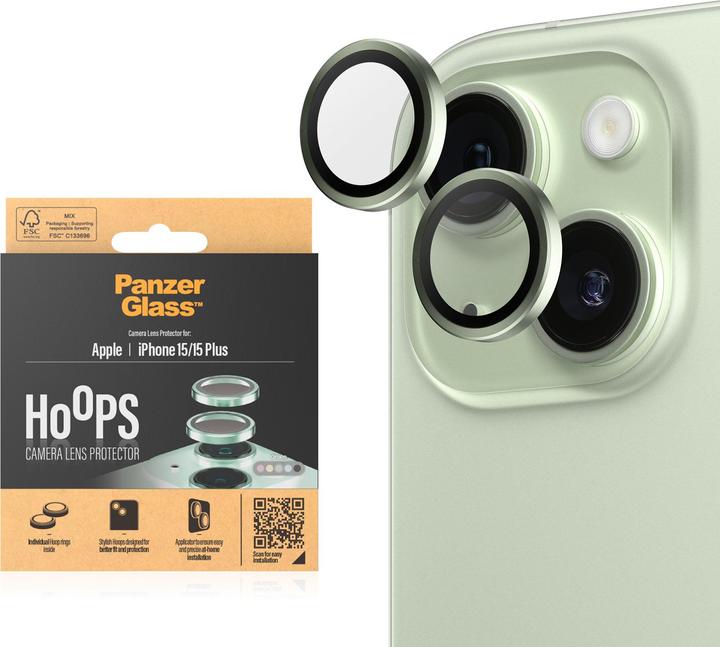 Image du produit PanzerGlass Hoops Camera Lens Protector (1 pièce(s), Apple iPhone 15, Apple iPhone 15 Plus)