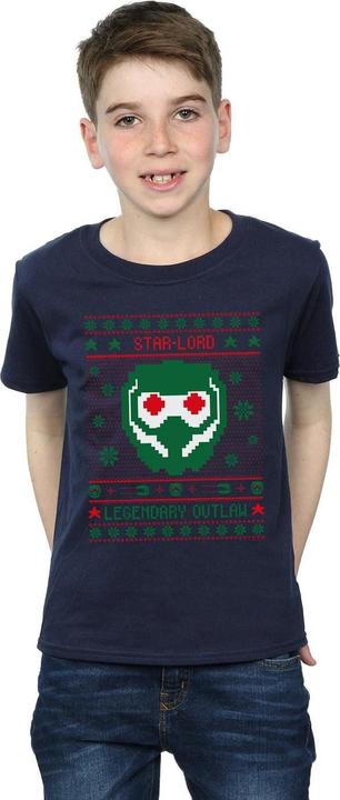 Actual product image Boys Guardians Of The Galaxy Vol. 2 Star Lord Fair Isle T-Shirt (152, 158)