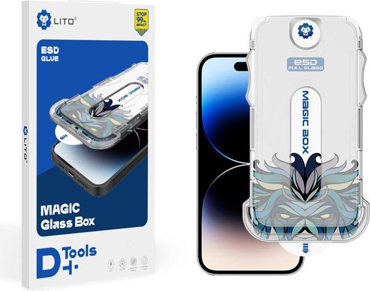 Lito Panzerglas inkl. Installationstool (1 Stück, Apple iPhone 13 Pro Max, Apple iPhone 14 Plus)