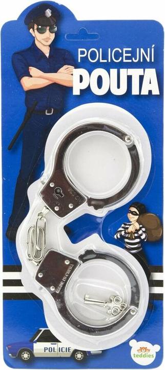 Actual product image Teddies Metal police handcuffs for children
