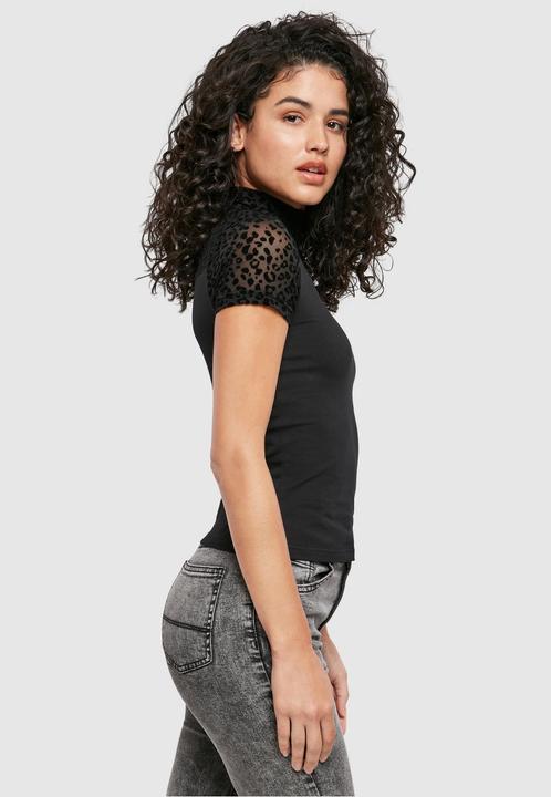 Produktbild Urban Classics Ladies Flock Lace Turtleneck Tee (5XL)