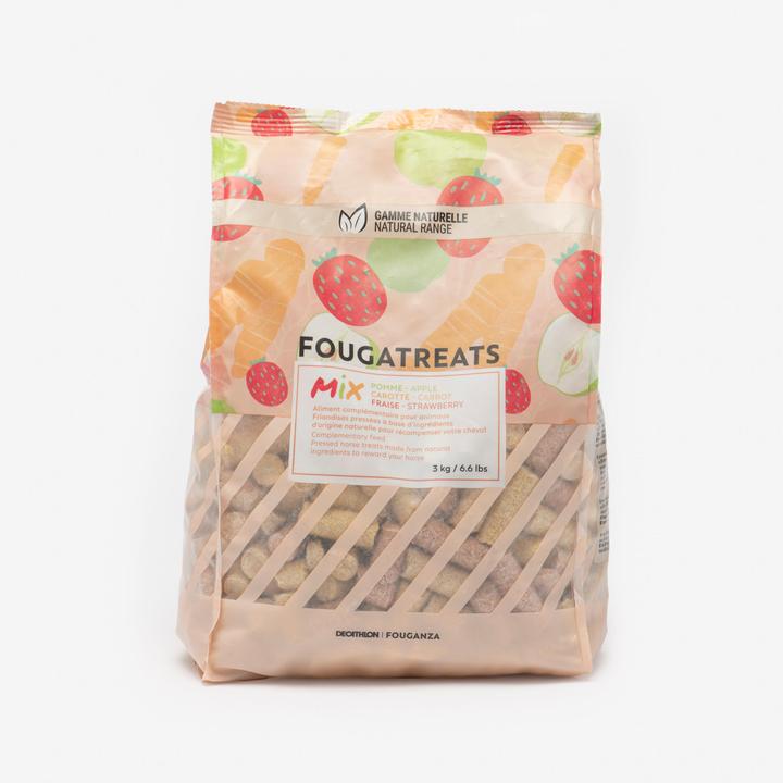 Immagine prodotto Fouganza Trattamenti Fougatreats cavallo/pony mela/carota/fragola 3 kg (1 x, 3000 g)