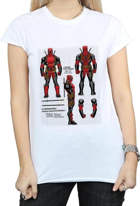 Image du produit - T-shirt DEADPOOL ACTION FIGURE PLANS - Femme (XL)