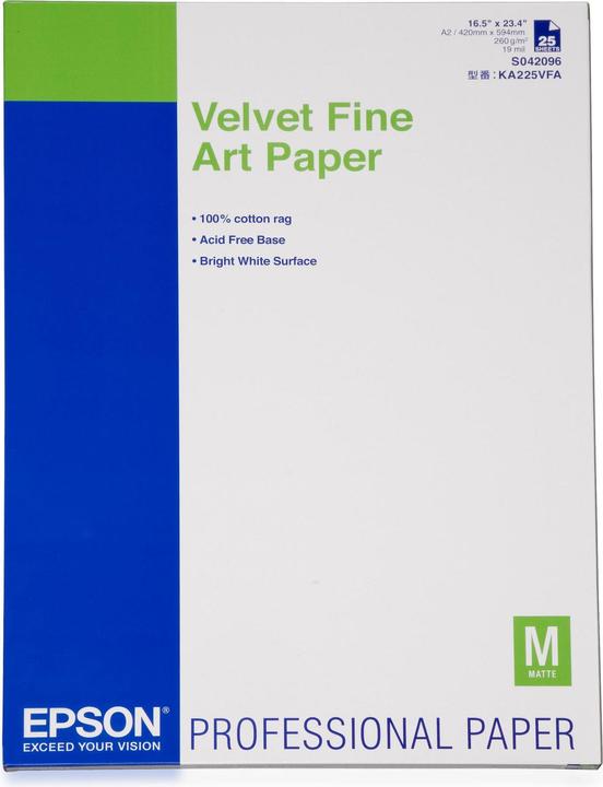 Actual product image Epson Fine Art Velvet - fint kunsttryk (260 g/m²)