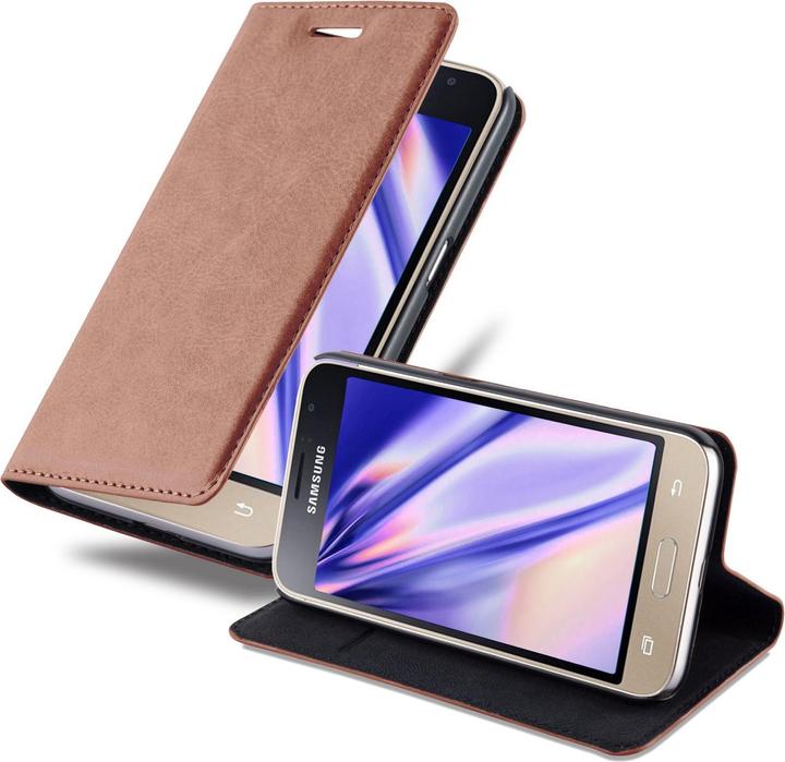Actual product image Cadorabo Book Invisible Magnet Cover (Samsung Galaxy J1 (2016))
