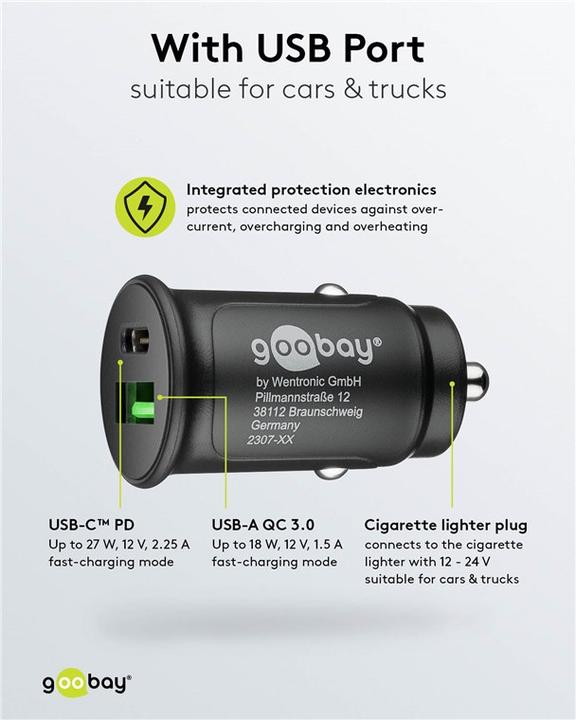 Productafbeelding Goobay Dubbele USB lader