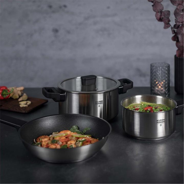 Image du produit Kuhn Rikon Locarno faitout 4.0 L · Ø 22 cm (22 cm, Casserole, Acier inoxydable)