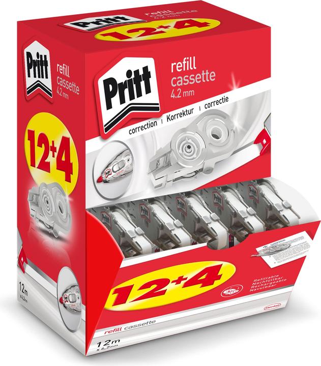 Pritt Refill cartridge correction roller Use for product: correction roller Dimensions: 4.2 mm x 12 m (W