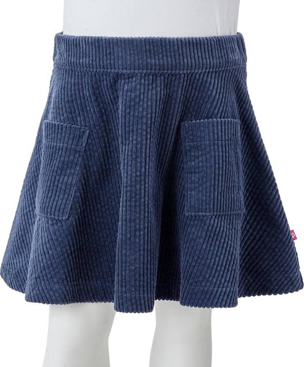 Image du produit VidaXL Jupe enfant avec poches Velours côtelé Bleu marine 92,Matière : 100 (92)