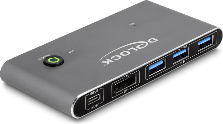 Immagine prodotto Delock Switch KVM DisplayPort 8K 30 Hz con USB 5 Gbps