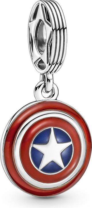 Marvel The Avengers Captain America Shield (Émail, Argent 925)