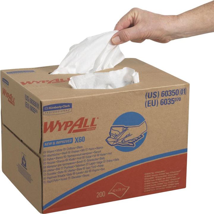 Actual product image Wypall Wiping cloths X60 1-ply 42.6x31.7cm Bragbox white (1 pcs.)