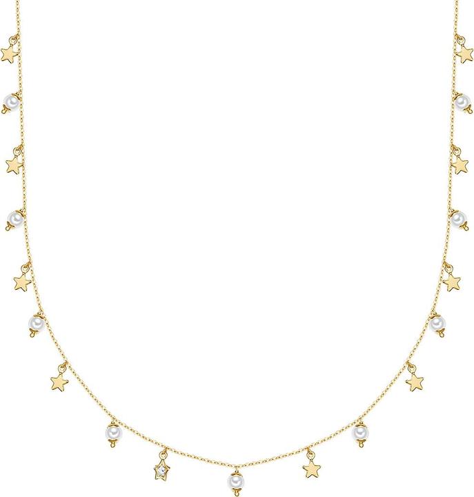 Immagine prodotto Lulu & Jane Donna Star Metal Alloy Shell Core Pearl Yellow Gold 80,0 cm Catena Base + 5,0 cm Estensione - 29 (Lega metallica, 80 - 85 cm)