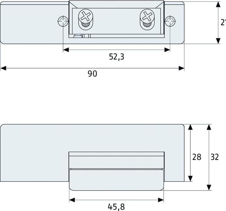 Actual product image Abus ET60 Electric strike (Glass door, Indoor)