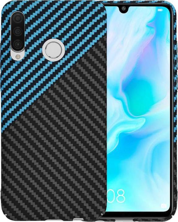 Produktbild Techsuit - Carbonite FiberShell - Huawei P30 Lite / P30 Lite New Edition - Blue Pulse (Huawei P30 Lite New Edition, Huawei P30 Lite)