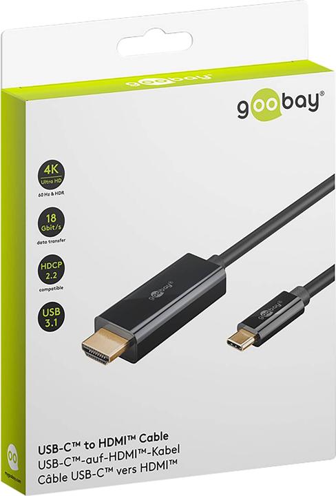 Produktbild Goobay HDMI – USB C (1 m, HDMI, USB Typ C)
