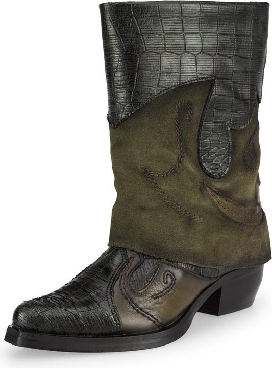 Image du produit Felmini CRETA D608, la botte de cowboy irrévérencieuse de, est équipée de pièces en cuir métallisé qui (36)
