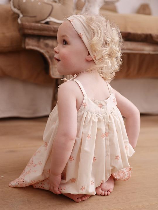 Actual product image Vertbaudet Girls' baby set: dress & hairband (62)