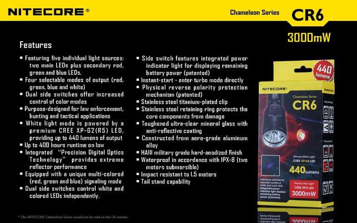 Produktbild Nitecore Cr6 (14.30 cm, 440 lm)