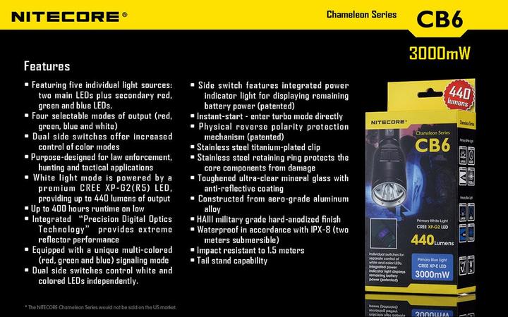 Produktbild Nitecore Cb6 (14.30 cm, 440 lm)